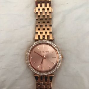 Michael Kors Rose Gold Diamond Crystal Watch